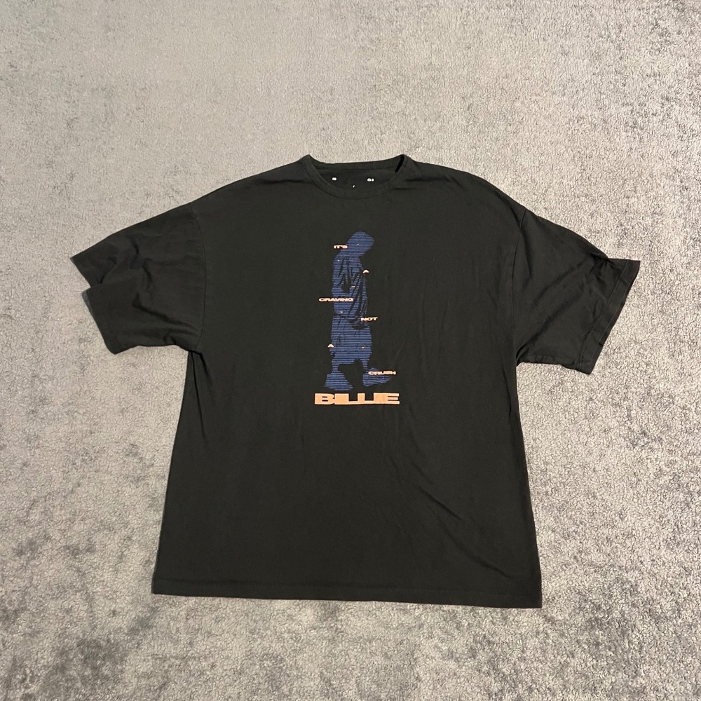 Billie Eilish It's A Craving Not A Crush Graphic T-Shirt Black Medium Official